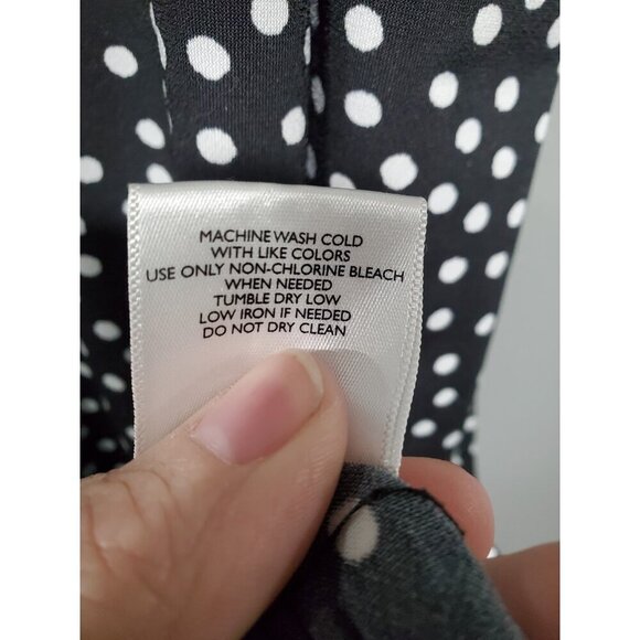 ModCloth Women's Polka Dot Midi Sundress Black White Casual Cottage Slip Sz 1X - Picture 11 of 14